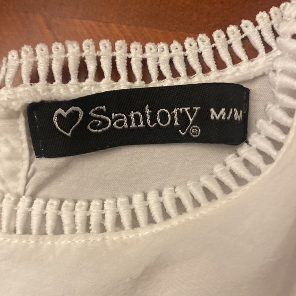 Santory Coquette Core MEDIUM Lace Blouse Sleeveless White - Picture 3 of 8